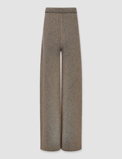Plated Knit Trousers – Shorter Length